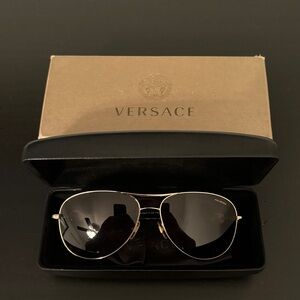 Versace Gold and Black Sunglasses UNISEX